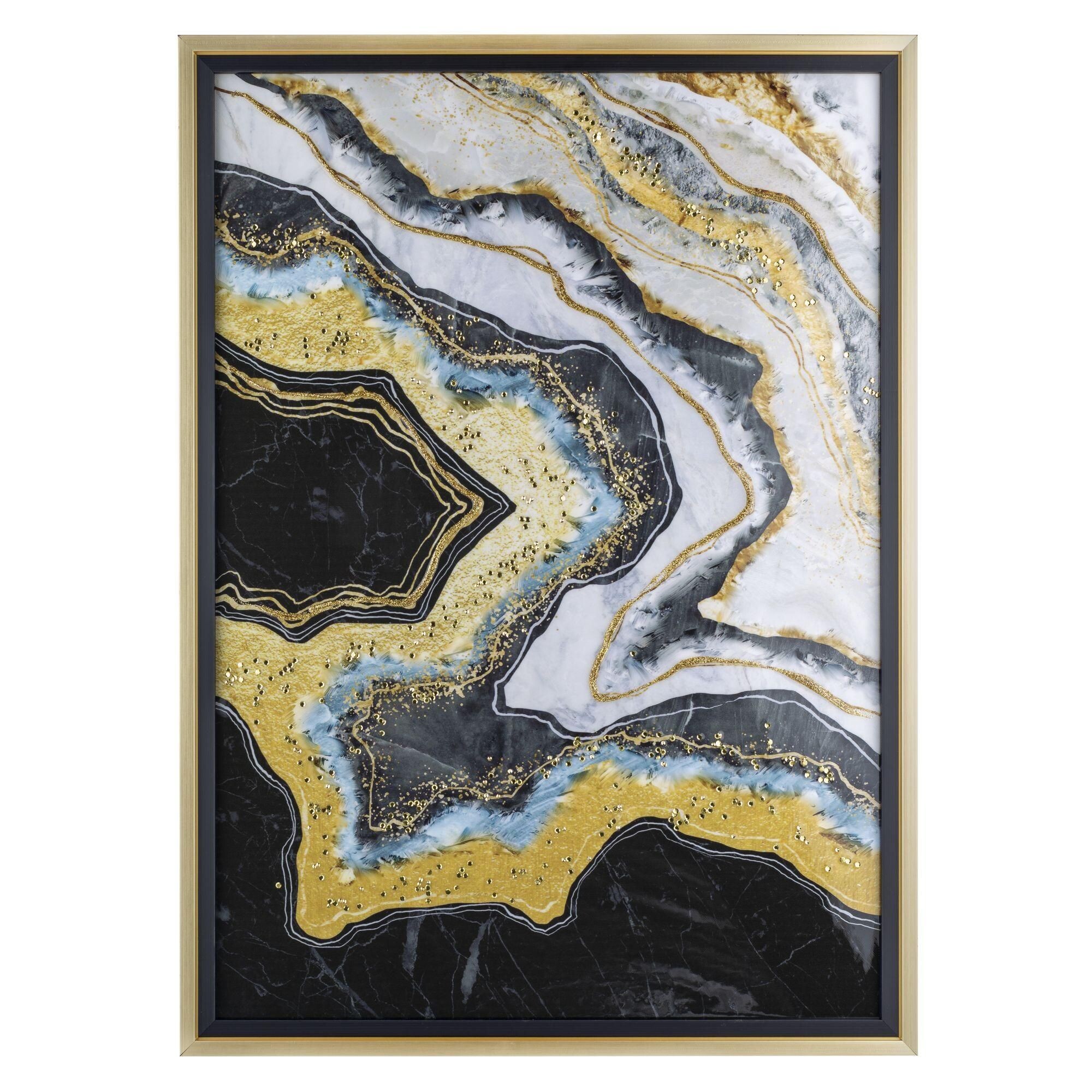 Картина на холсте черно-золотая 54,5х74,5 см 85095