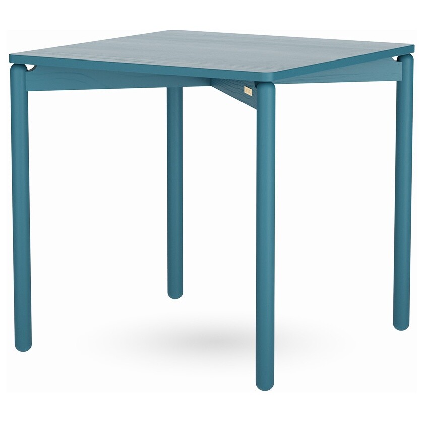 Обеденный стол деревянный 75х75 см сине-зеленый Saga