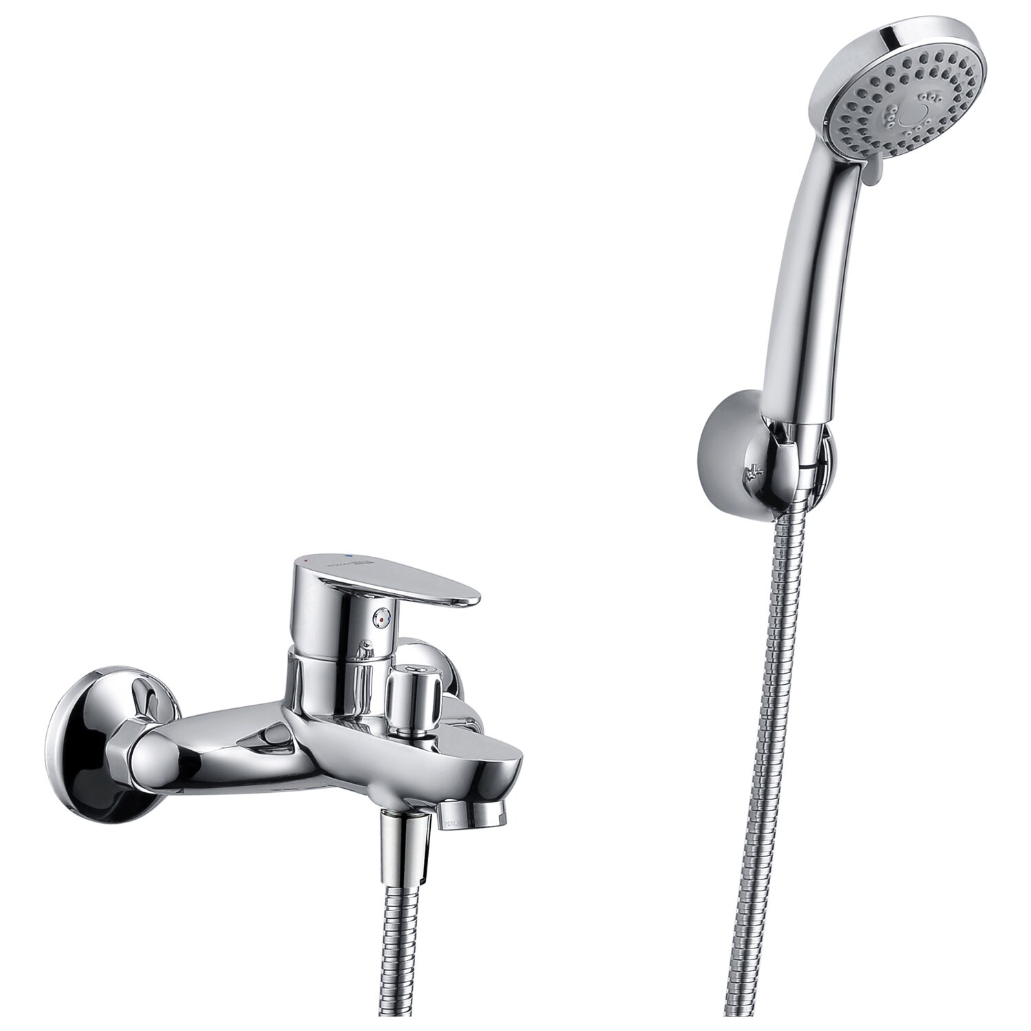 Душевой комплект с лейкой и коротким изливом хром Wasserkraft Leine 3501