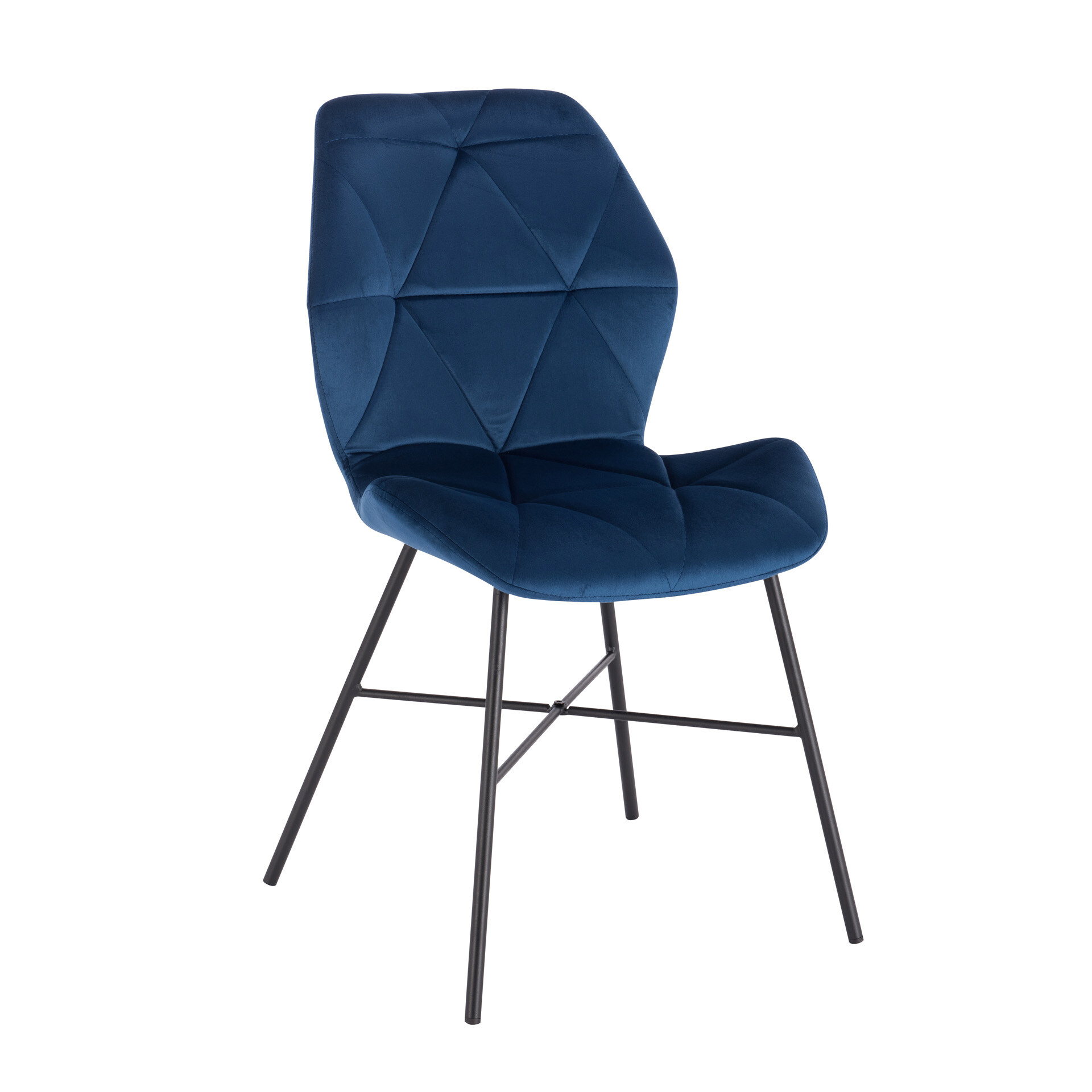 Обеденный стул мягкий синий PICO