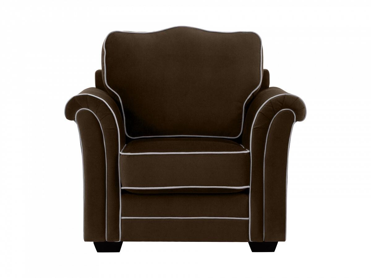 Кресло с мягкими подлокотниками темно-коричневое Sydney