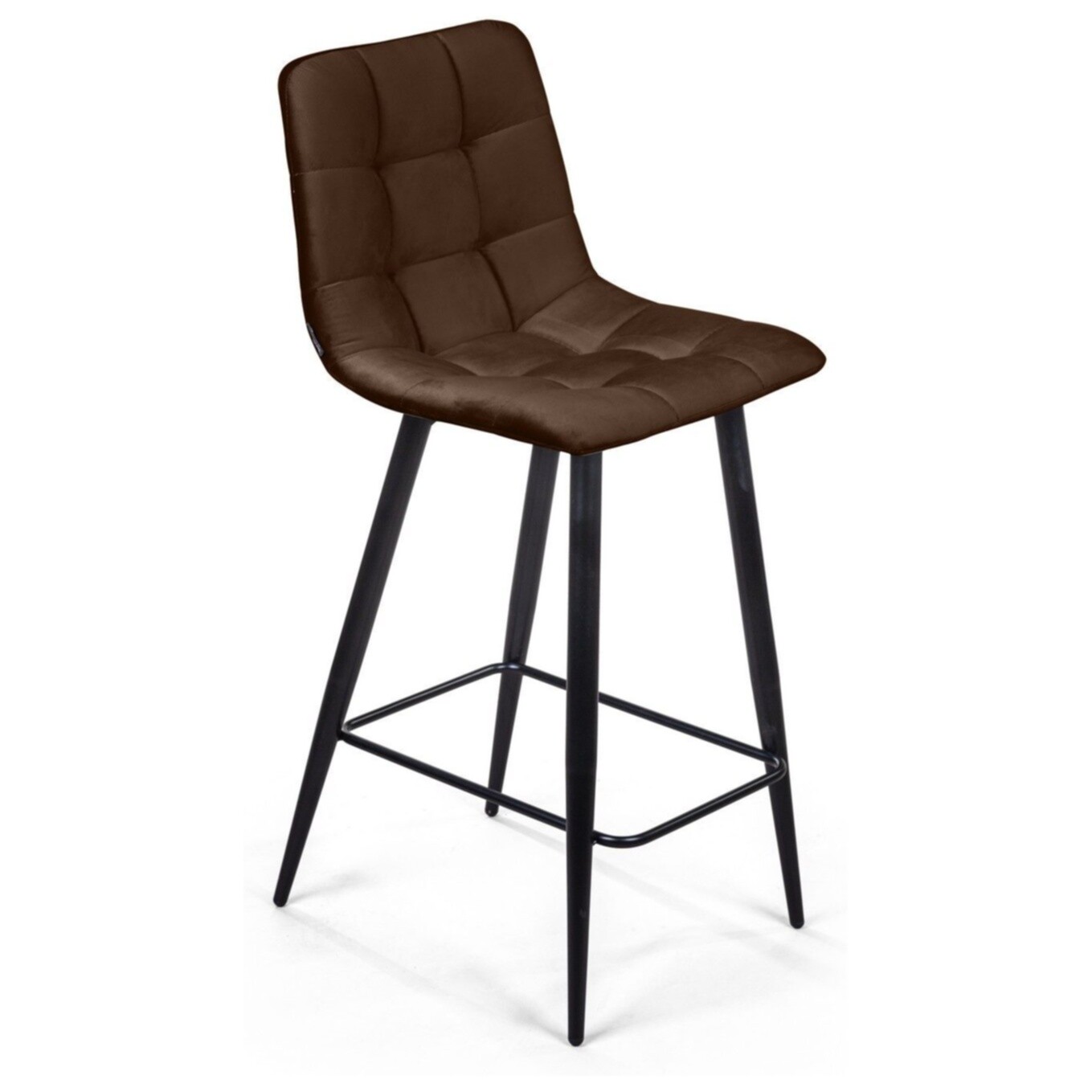 Полубарный стул с мягким сиденьем коричневый Uno