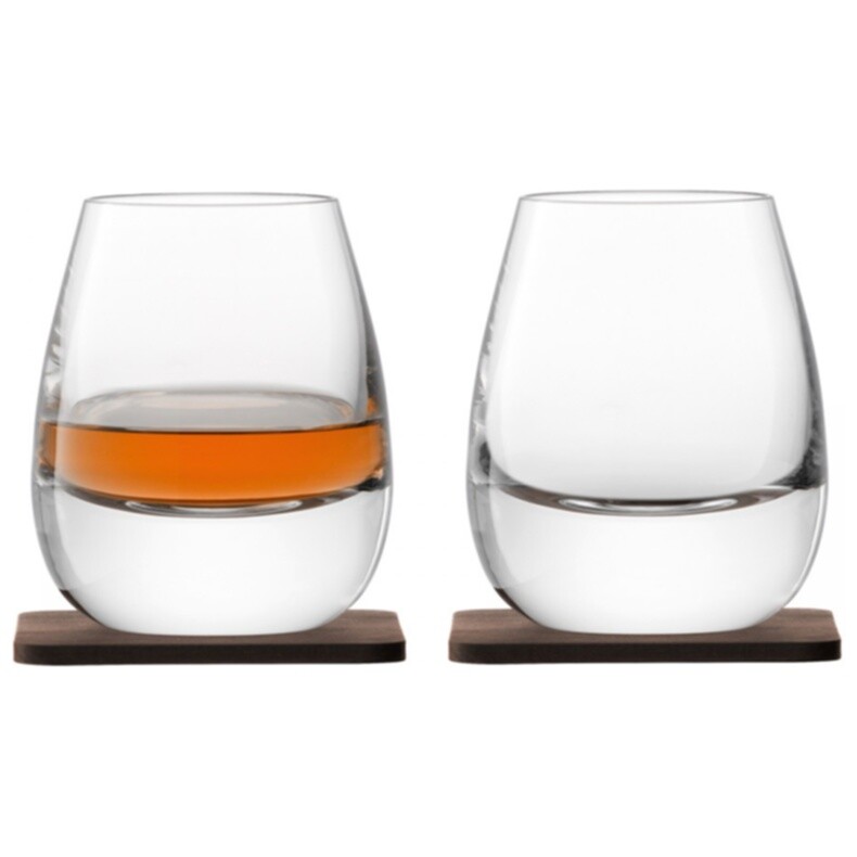Набор из 2 стаканов islay whisky с деревянными подставками 250 мл