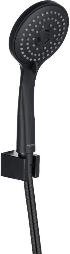 Душевая стойка с держателем черная Aquatek AQ2010MB