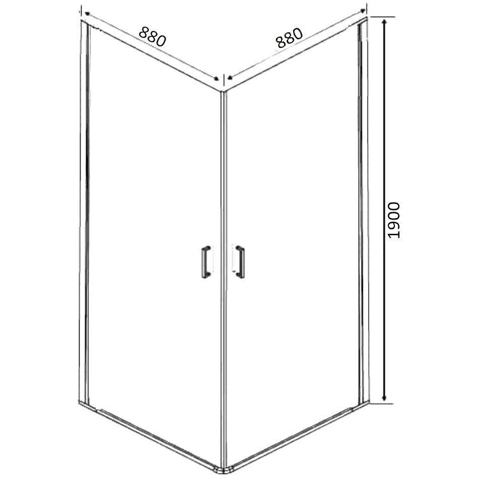 Душевой уголок квадратный 90х90 см черный Diwo "Кострома" KS04-090TB - изображение 5