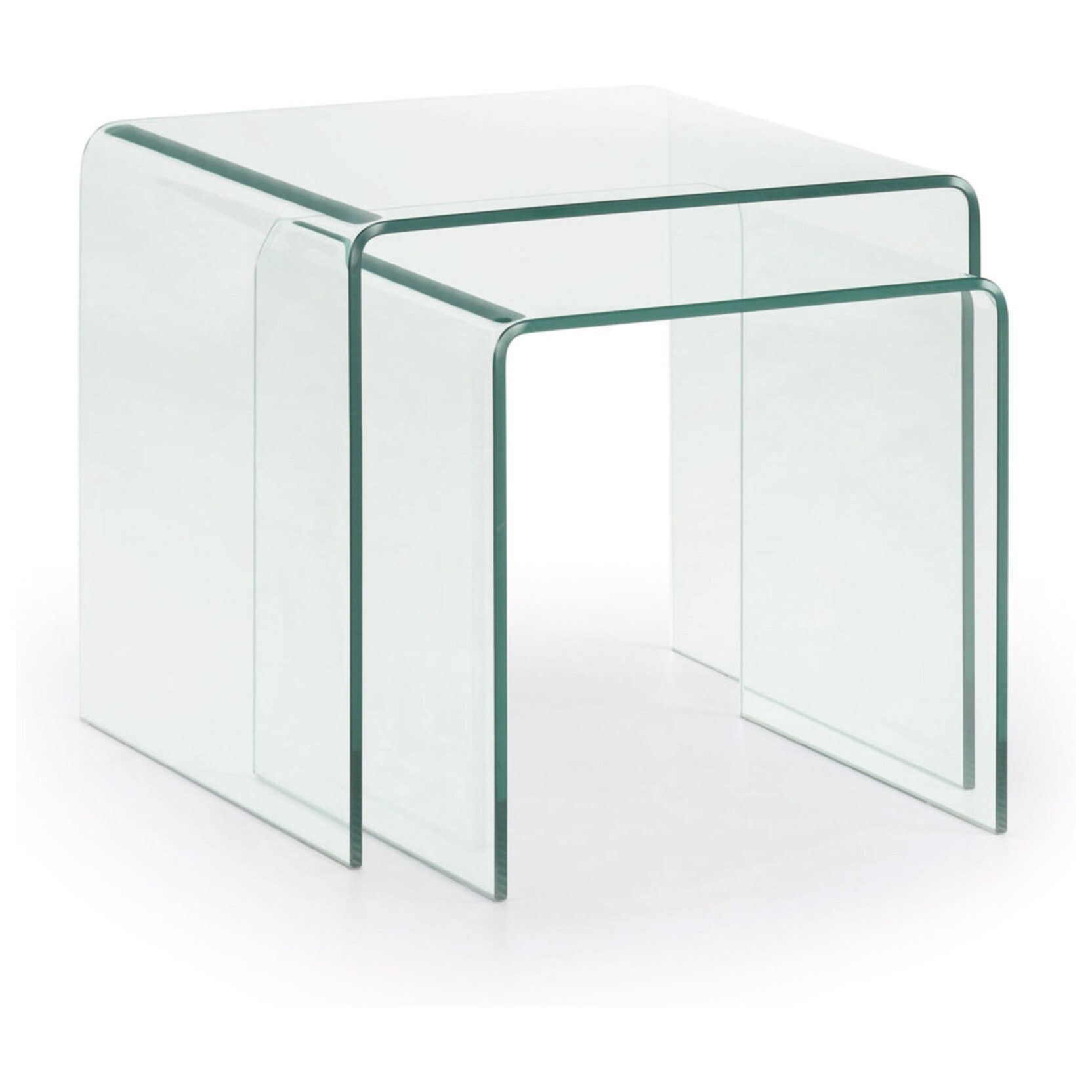 Приставной столик стеклянный Burano от La Forma, 2 штуки