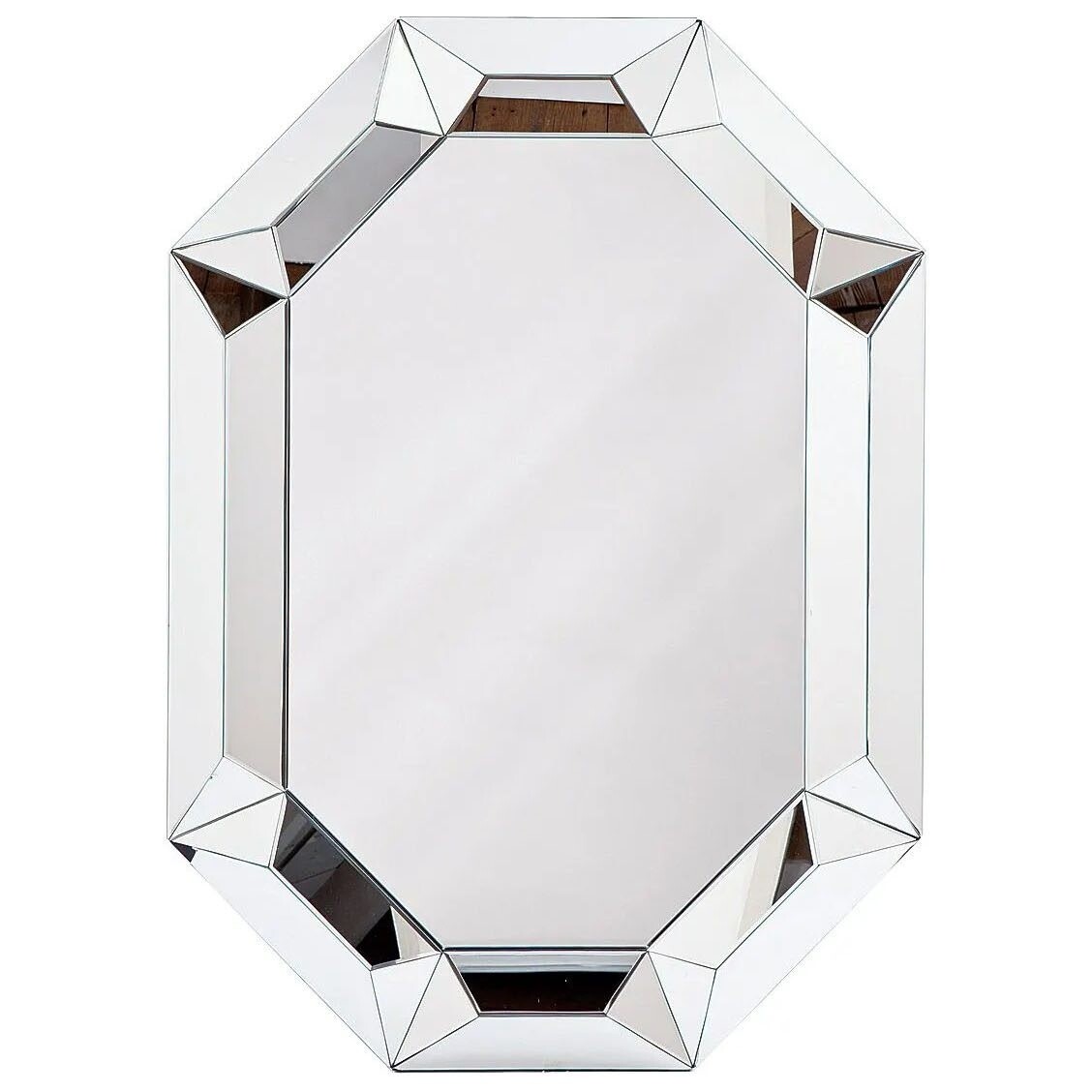 Зеркало настенное овальное в зеркальной раме 106х71 см серебро &quot;Реджина&quot;