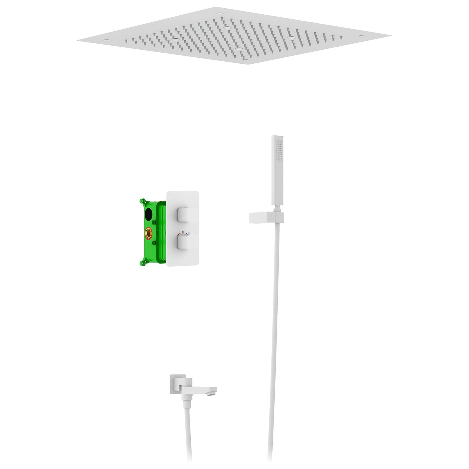 Душевая система с термостатом белая матовая Timo Petruma SX-5019-16SM