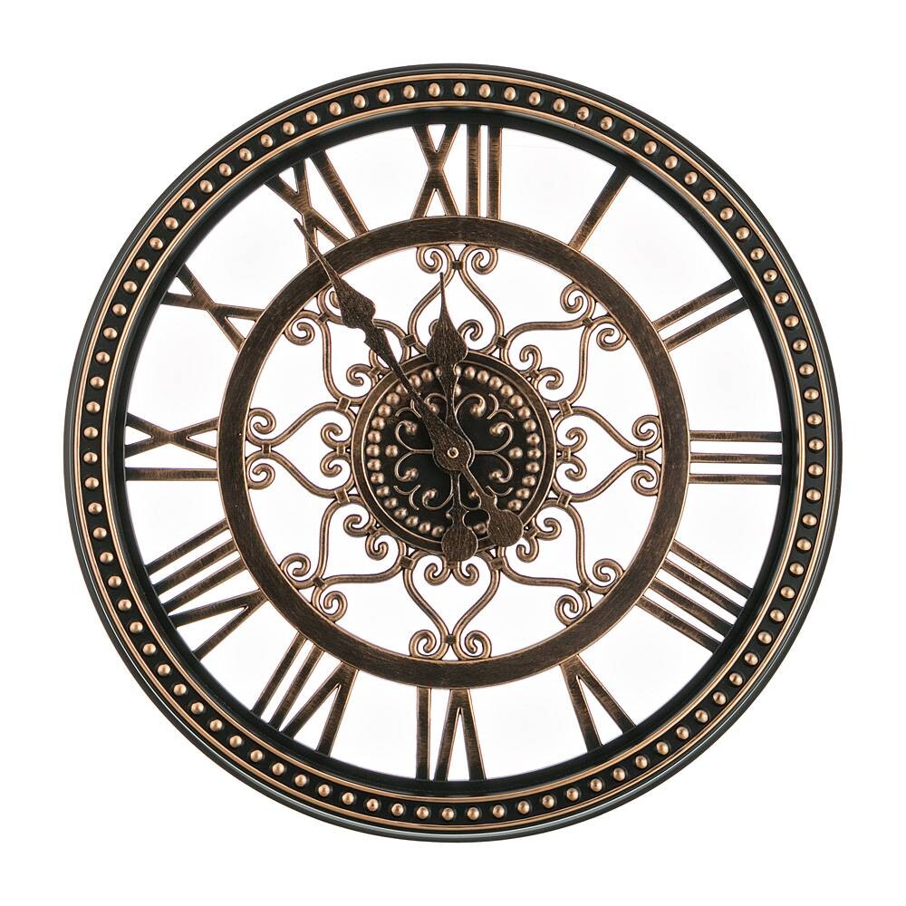 Часы настенные кварцевые 50 см коричневые Swiss Home