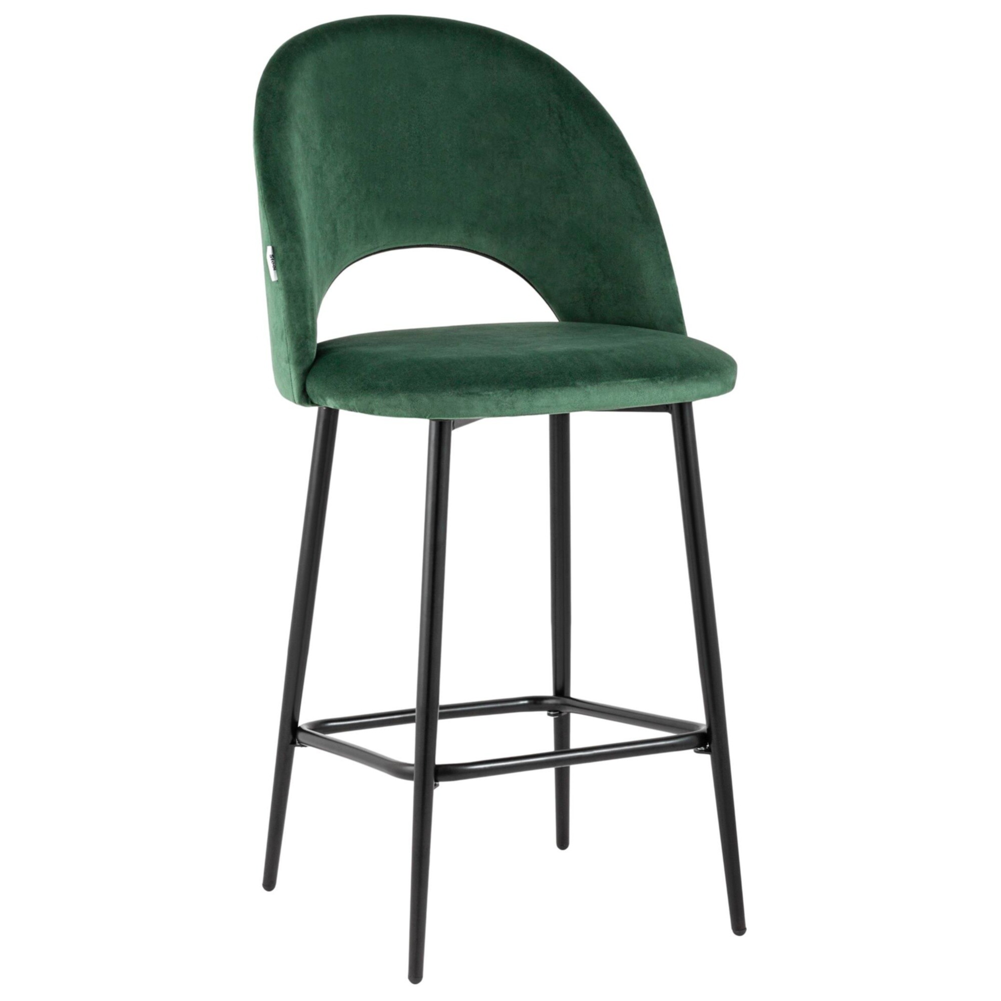 Полубарный стул с металлическими ножками зеленый &quot;Меган&quot;