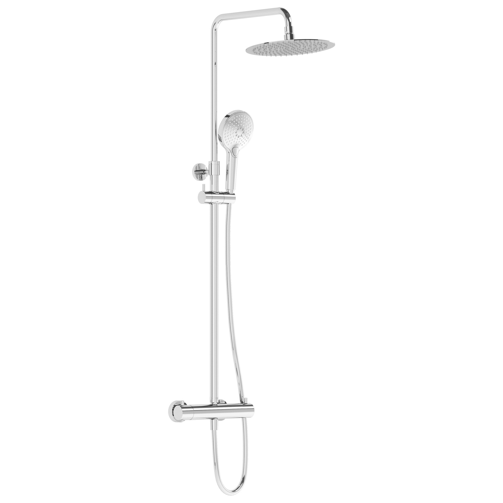 Душевой комплект с верхним душем и лейкой хром Vitra Aquaheat Bliss 250 A47201EXP