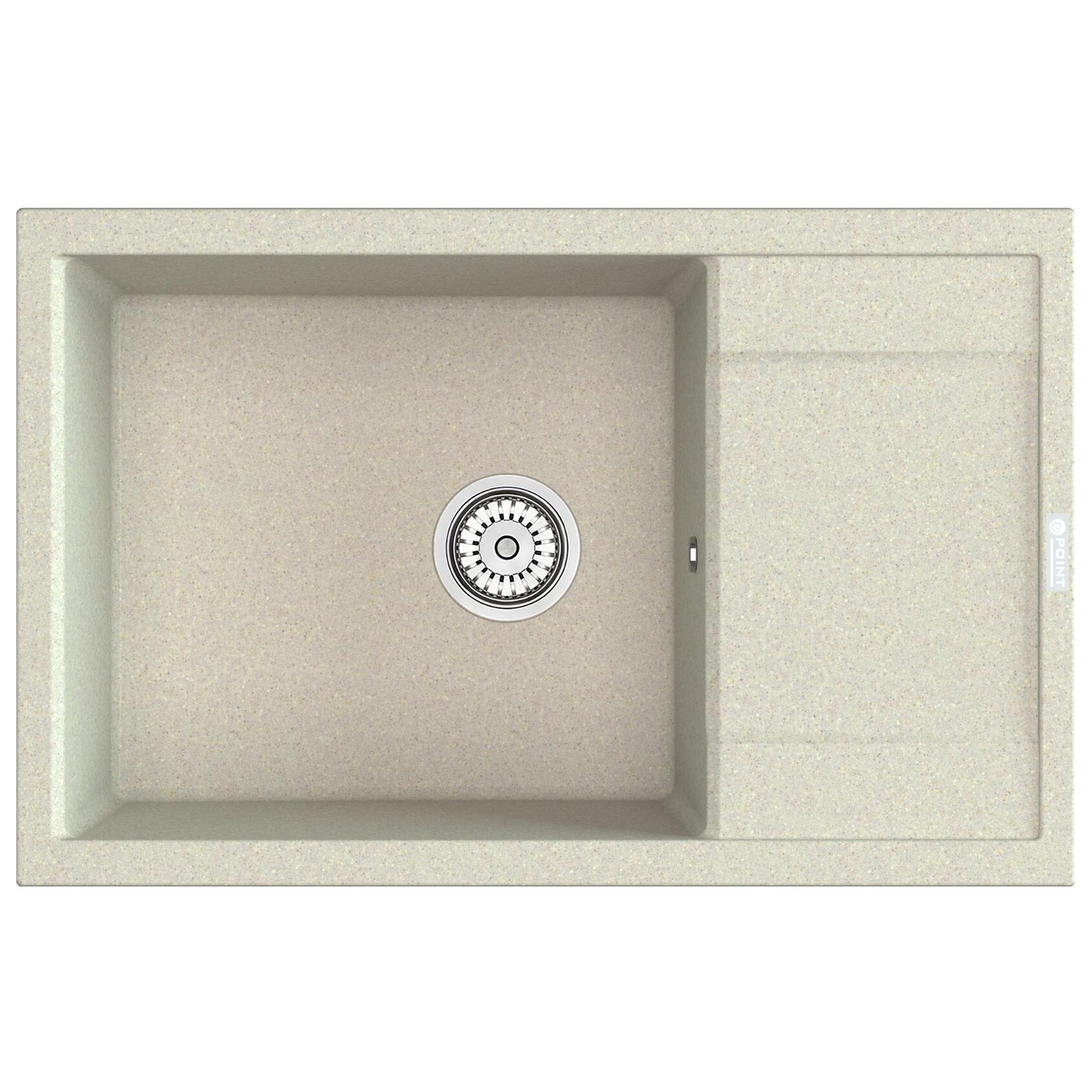 Мойка кухонная кварцевая прямоугольная бежевая Point &quot;Велета 78&quot; PN3002BG
