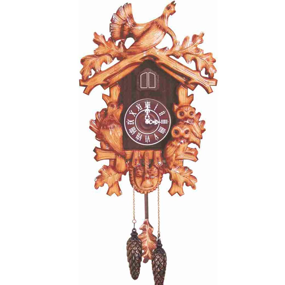 Часы настенные с кукушкой деревянные коричневые &quot;Тетерев&quot;