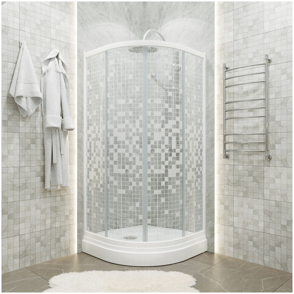 Душевой уголок 100х100 см белый Triton "Мозаика А" Щ0000061791 - изображение 5