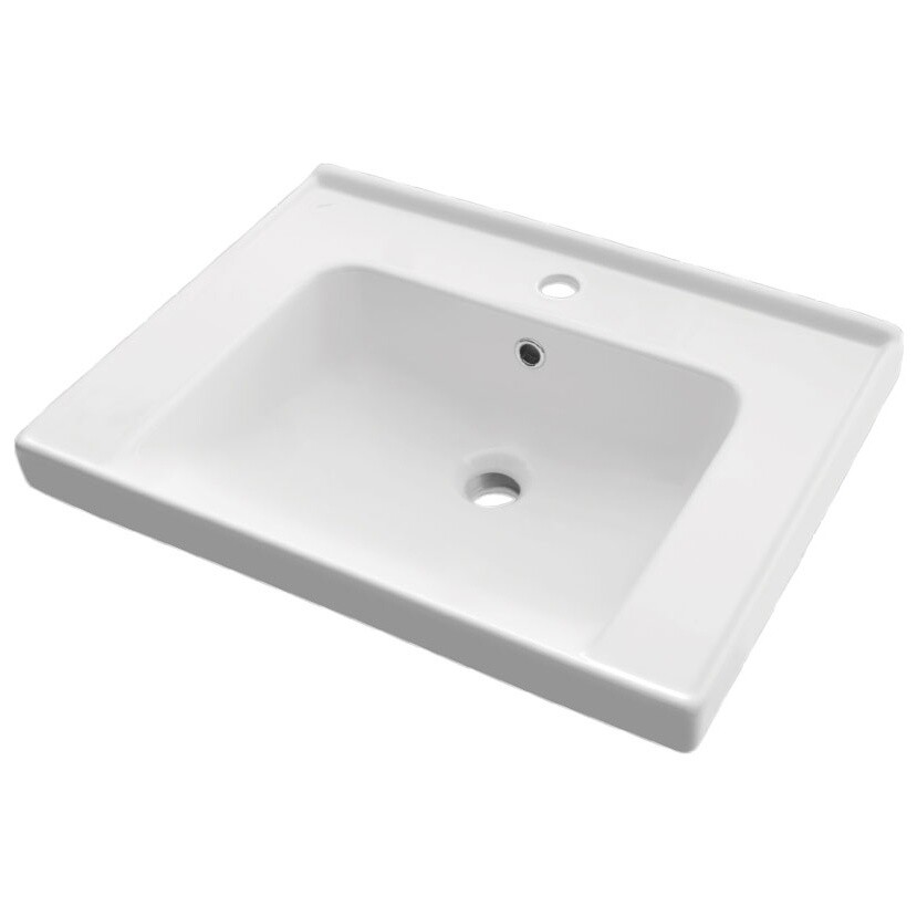 Раковина мебельная прямоугольная 60 см белая Dreja Grace 641587