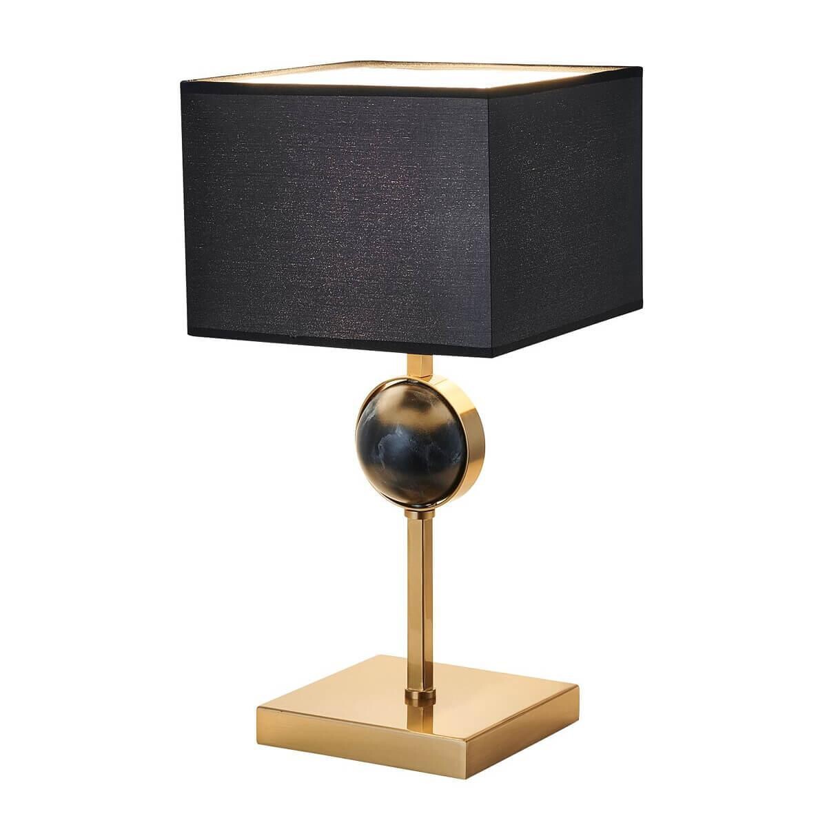 Лампа настольная с черным абажуром золото Diva 2822-1T