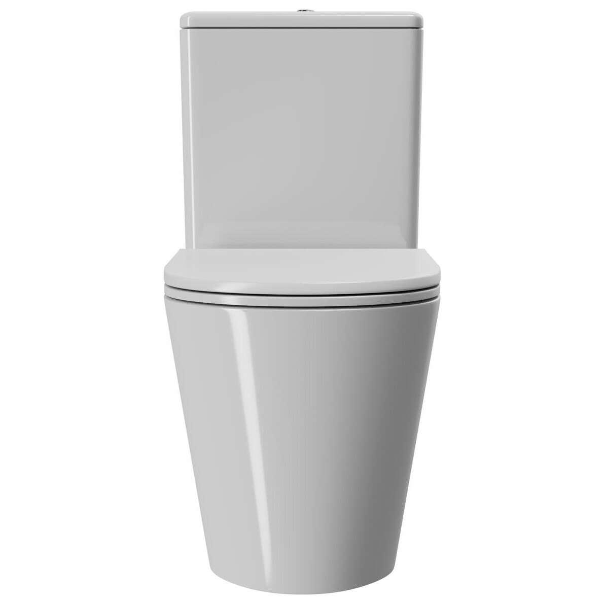 Унитаз напольный безободковый с сиденьем микролифт белый Point "Виктория" PN42061 - изображение 4