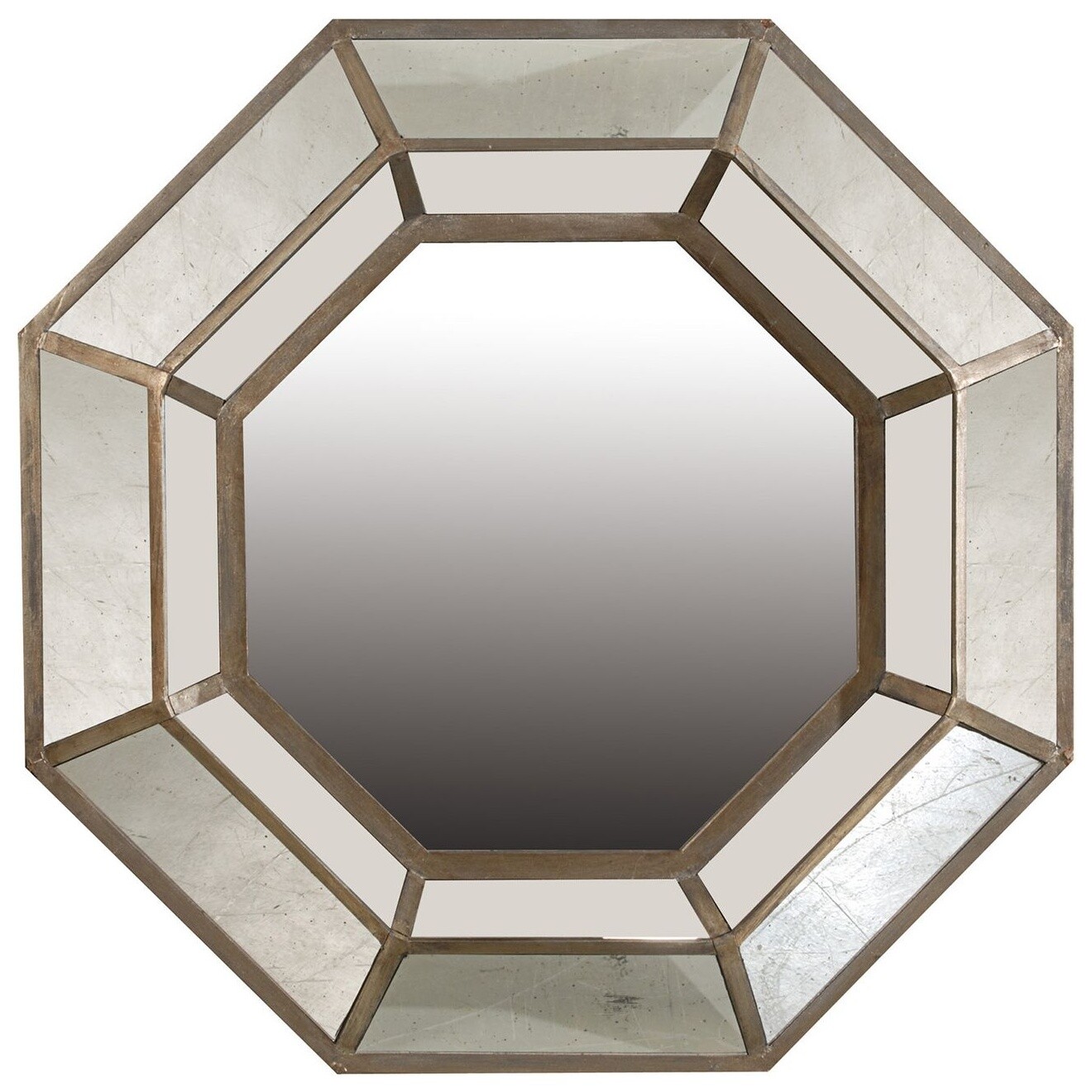Зеркало настенное восьмиугольное 102x102см бронза Glasar