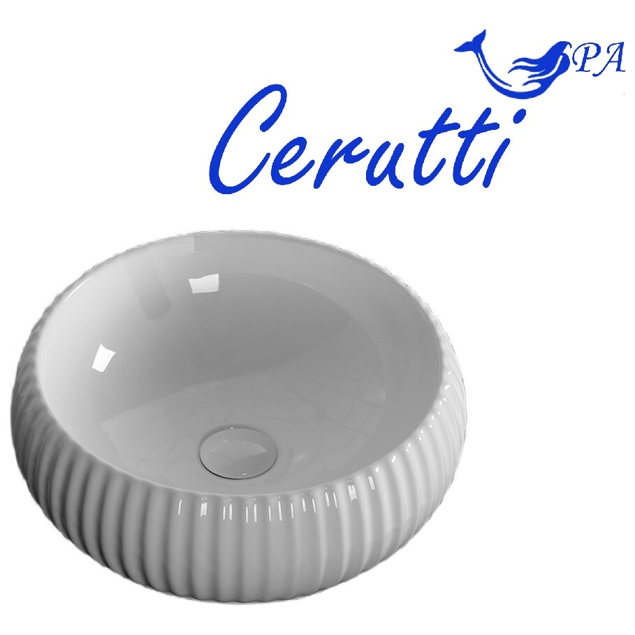 Раковина фарфоровая круглая 41 см белая Cerutti SPA CR0007 - изображение 4