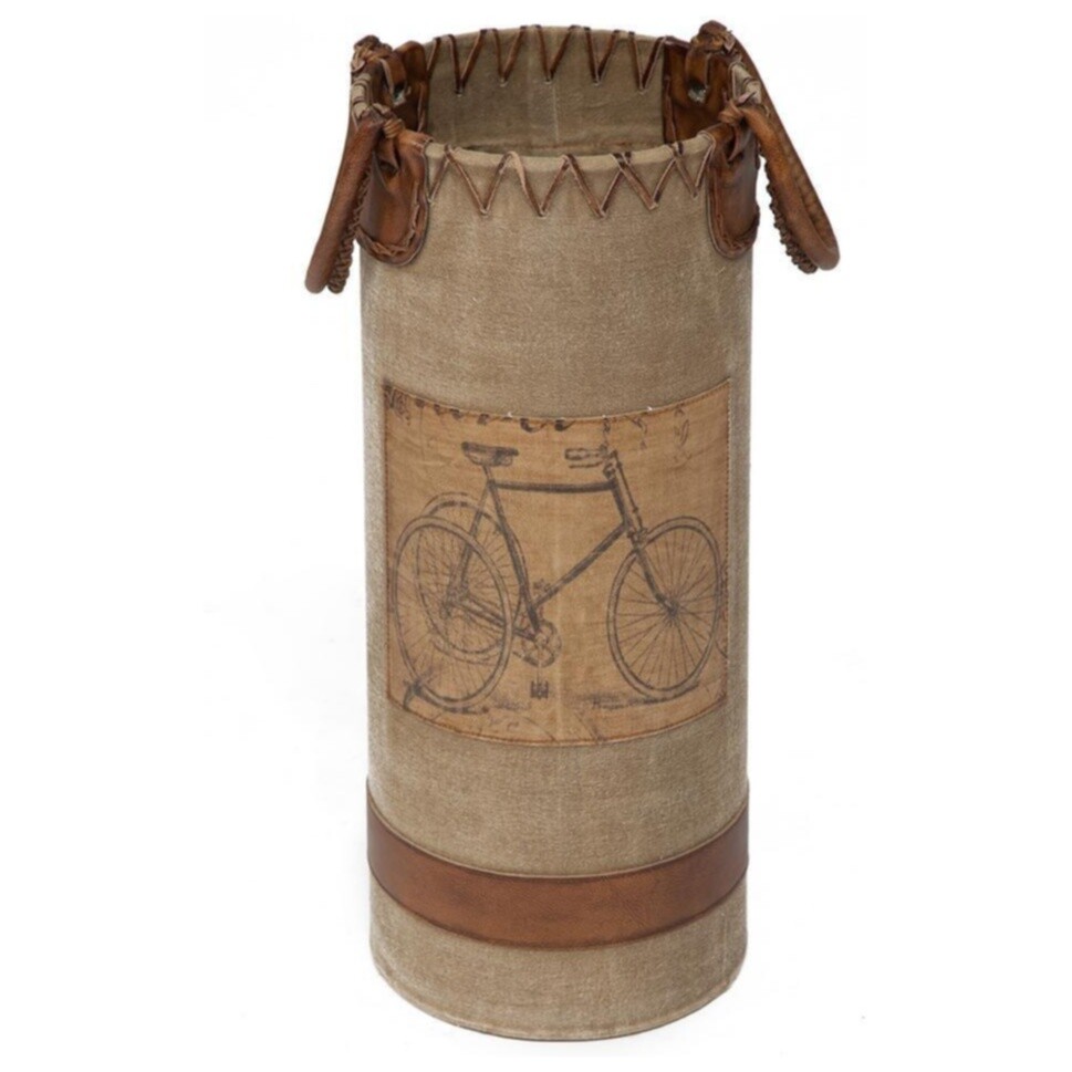 Подставка для зонтов кожаная коричневая Secret De Maison Bicycle