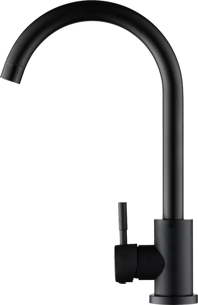 Мойка кухонная черная Domaci "Бьелла" со смесителем "Равенна" D99-009b, DMC-25 - изображение 8