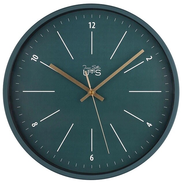 Часы настенные кварцевые круглые 32 см зеленые Uts Black