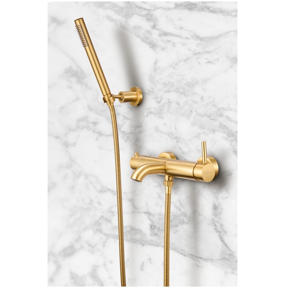 Смеситель для ванны с душем золото брашированное Milacio Ultra MCU.350.GD - изображение 5