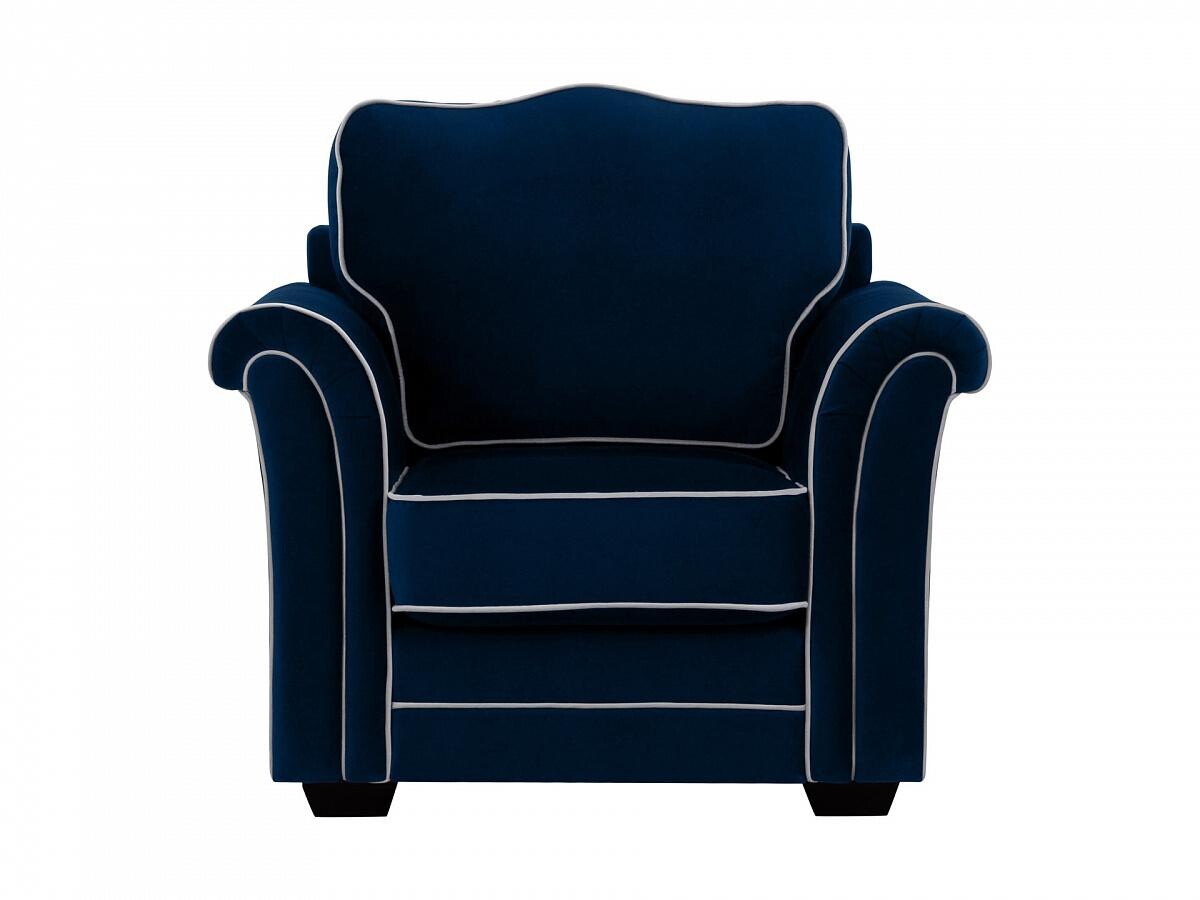 Кресло с мягкими подлокотниками синее Sydney