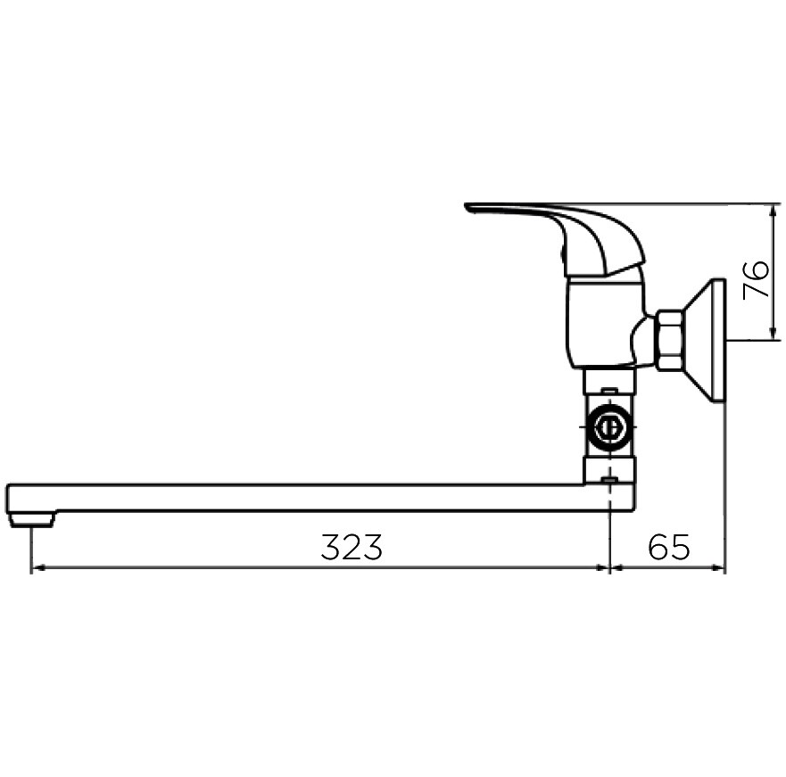 Смеситель универсальный с душевым гарнитуром хром Diwo "Валдай" DW-VAL-95-000 - изображение 7