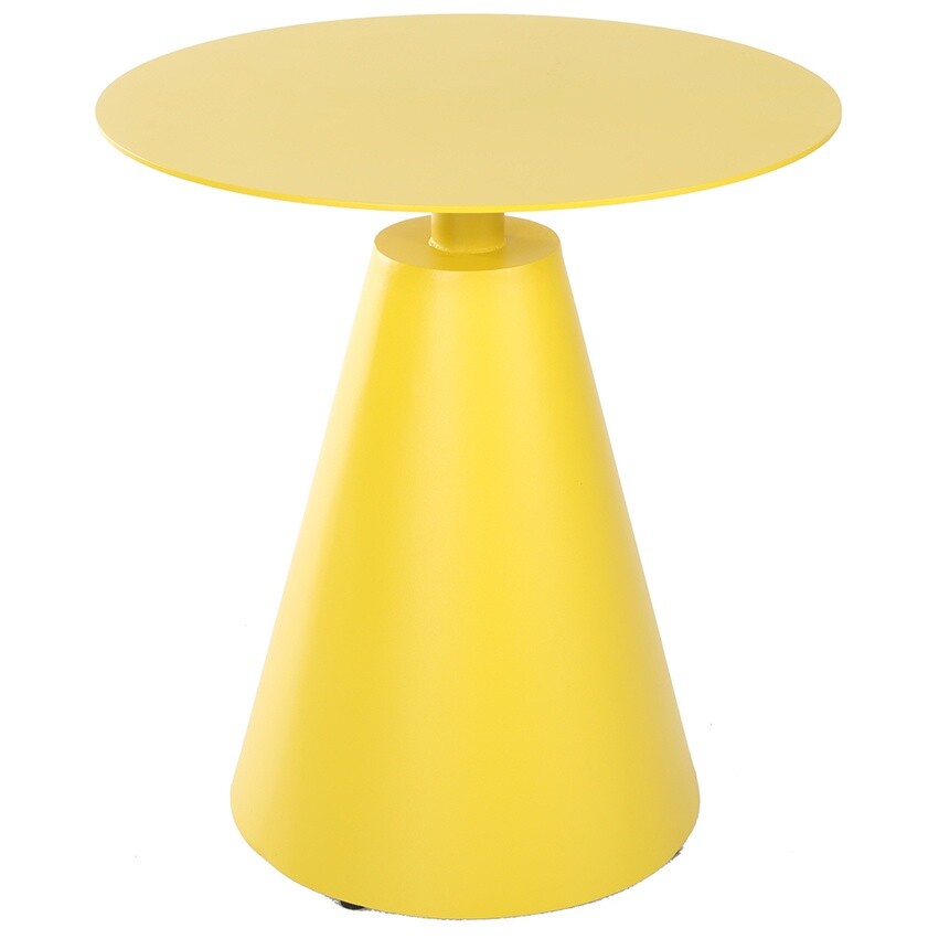 Кофейный столик круглый желтый Marius