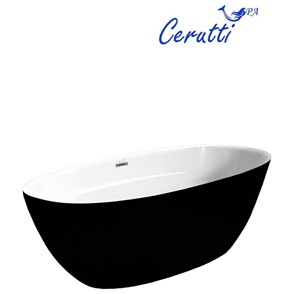 Ванна акриловая отдельностоящая черная матовая Ceruttispa Greta 170 GMB CT10878 - изображение 4