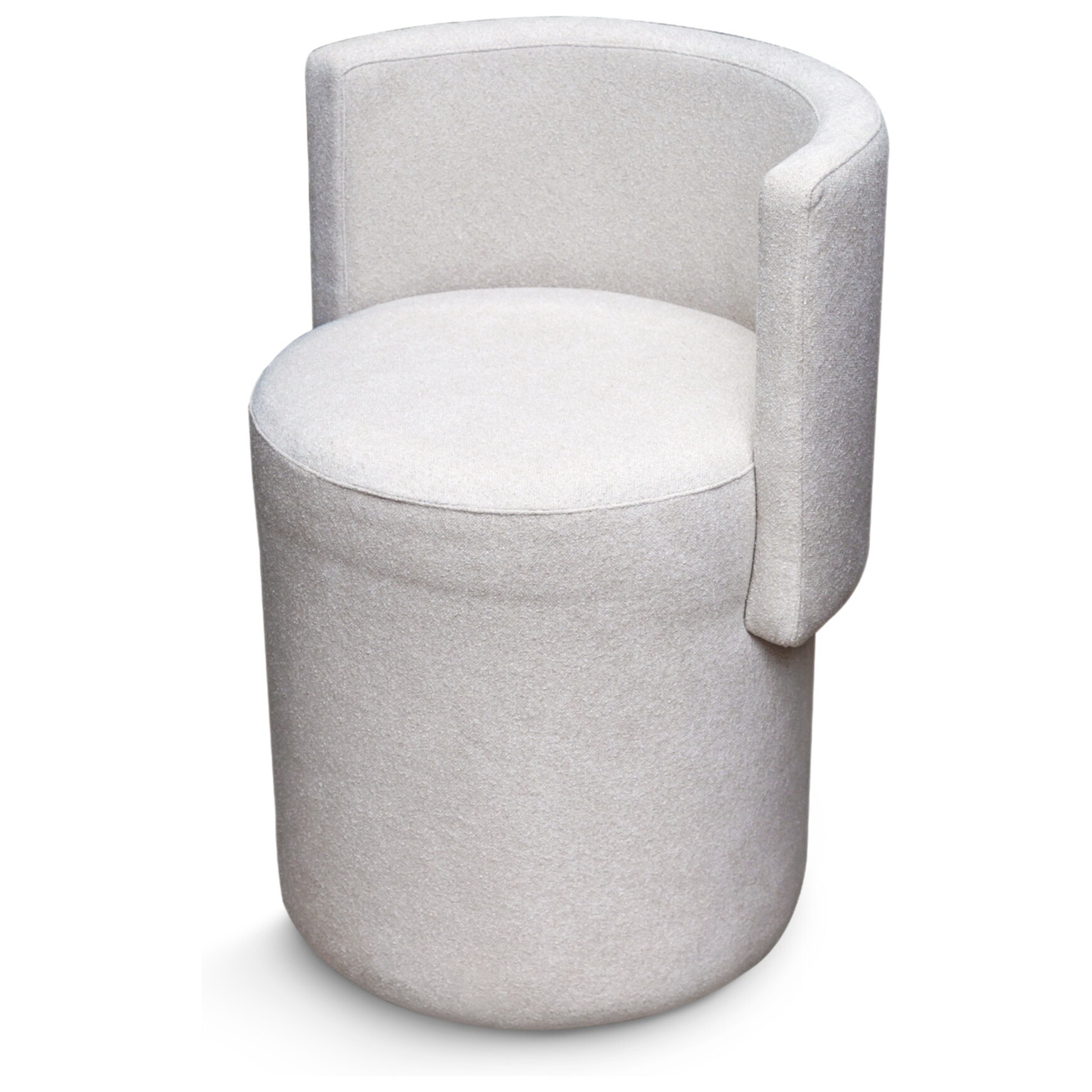 Пуфик круглый со спинкой Domiart VERONA 04 CREAM BLANCHE