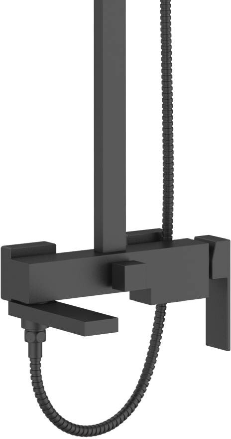 Душевой комплект с верхним душем и смесителем для ванны и душа черный Stworki "Нюборг" NU-04b - изображение 8