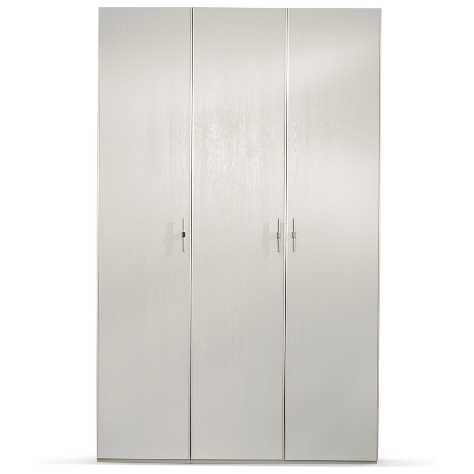 Шкаф платяной трехстворчатый 150 см светло-серый, серебро Palmari