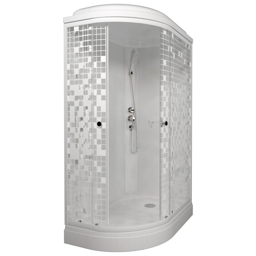 Душевая кабина ассиметричная правая с низким поддоном 120х80 см белая Triton "Коралл А" Щ0000061818 - изображение 6