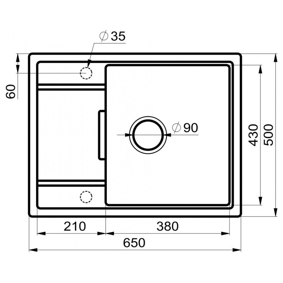 Мойка кухонная белая Milacio Navarra 65 Cuarzo MC.77062 - изображение 7
