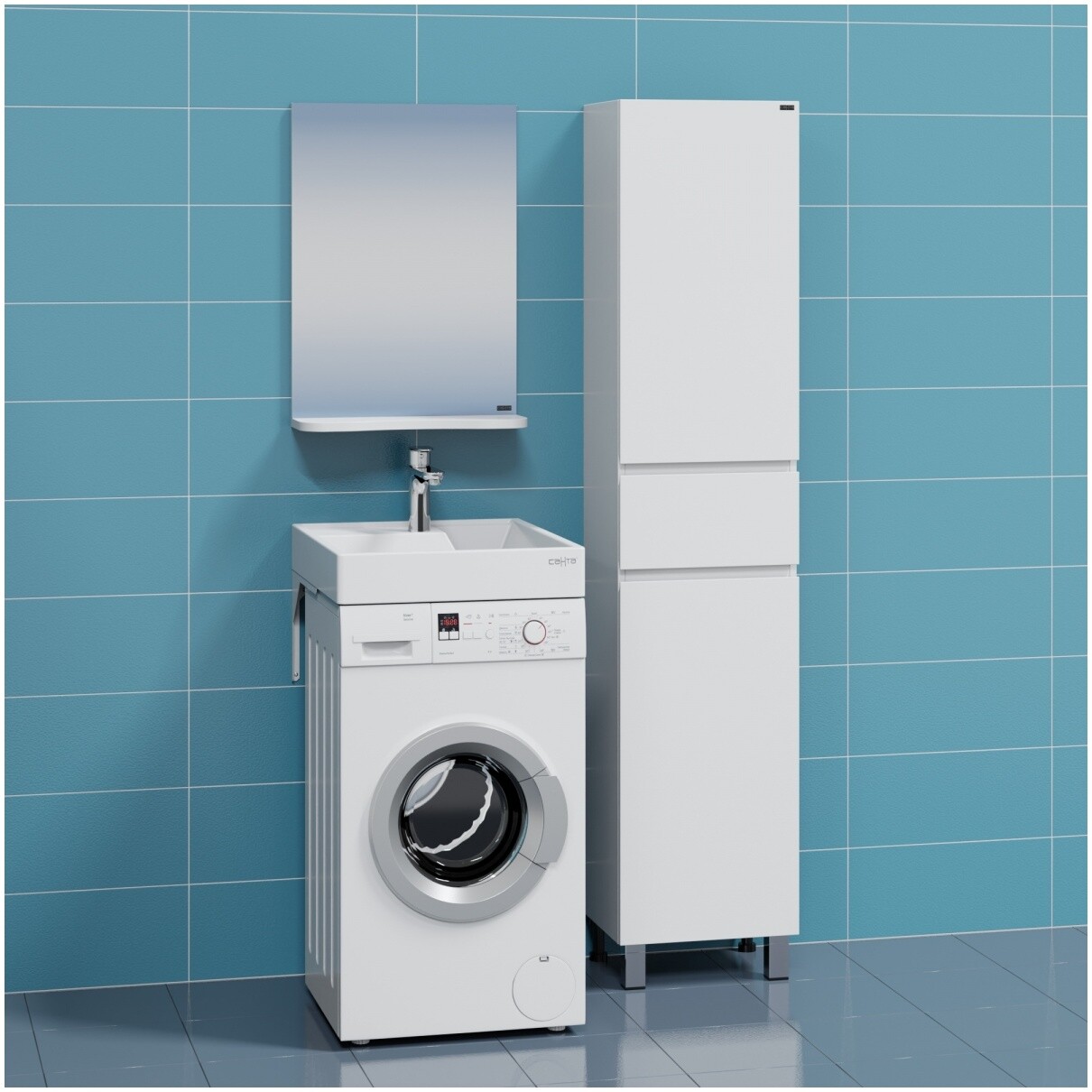 Умывальник над стиральной машиной белый "СаНта Юпитер Мини 500" 900133 - изображение 4