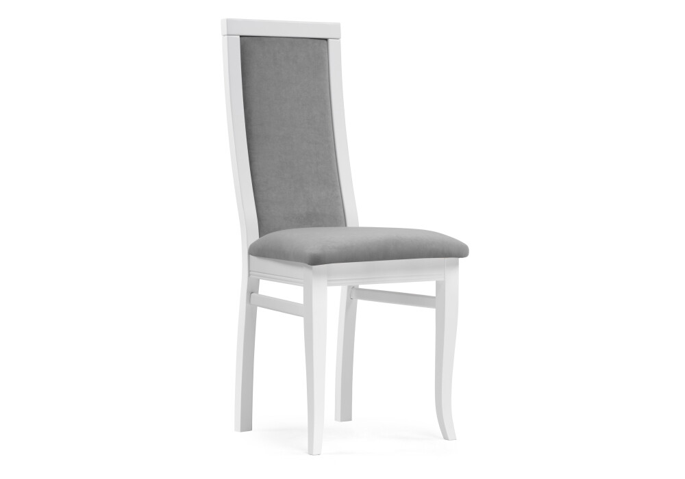 Деревянный стул с мягким сиденьем серый, белый &quot;Давиано&quot;