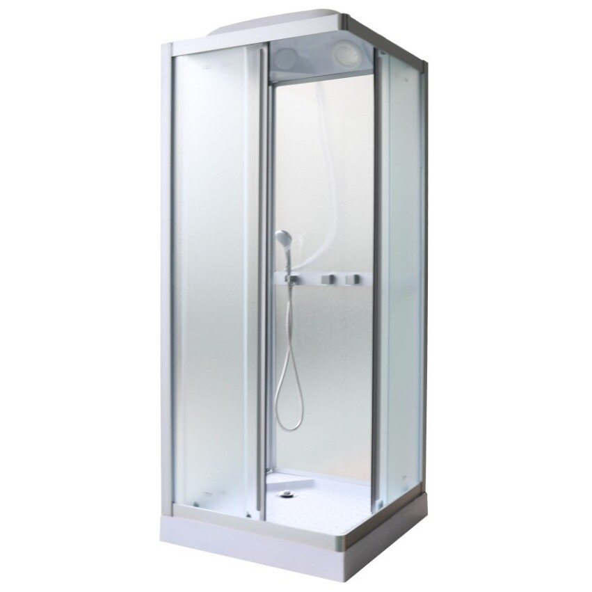 Душевая кабина квадратная с низким поддоном 80х80 см хром Parly FQ811 - изображение 8