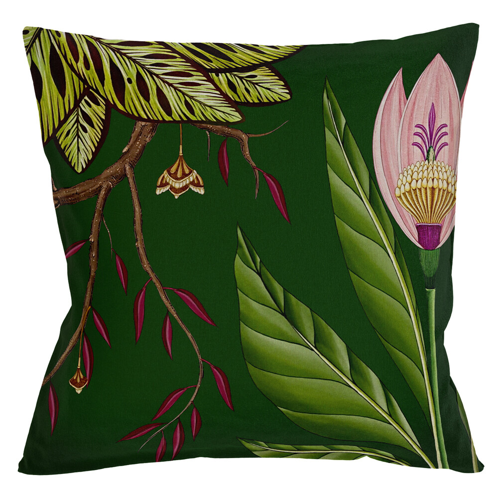 Декоративная подушка 45х45 см разноцветная &quot;Тропический лес. Грин 2&quot;