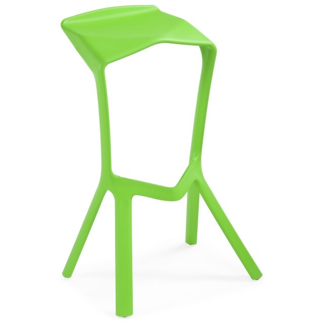 Барный стул пластиковый зеленыйMega