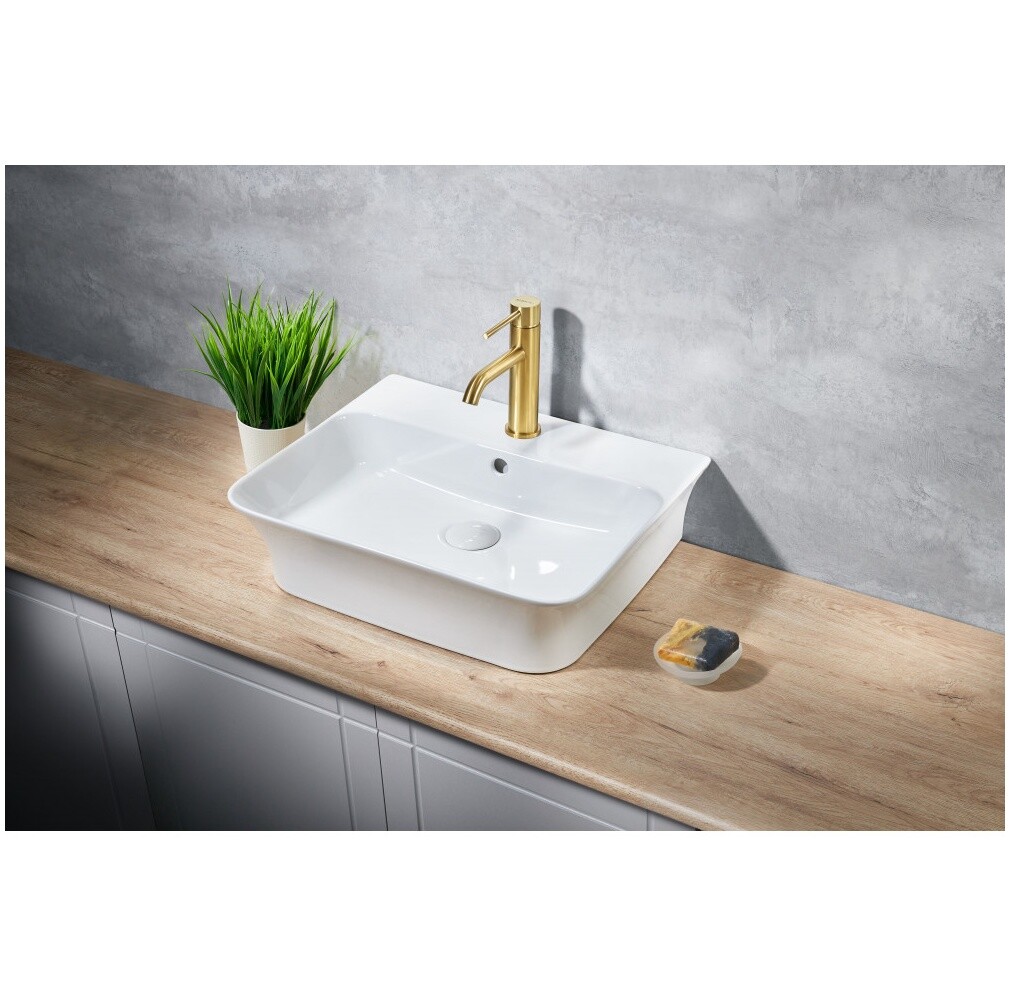 Смеситель для раковины однорычажный золото Milacio Ultra MCU.550.GD - изображение 5