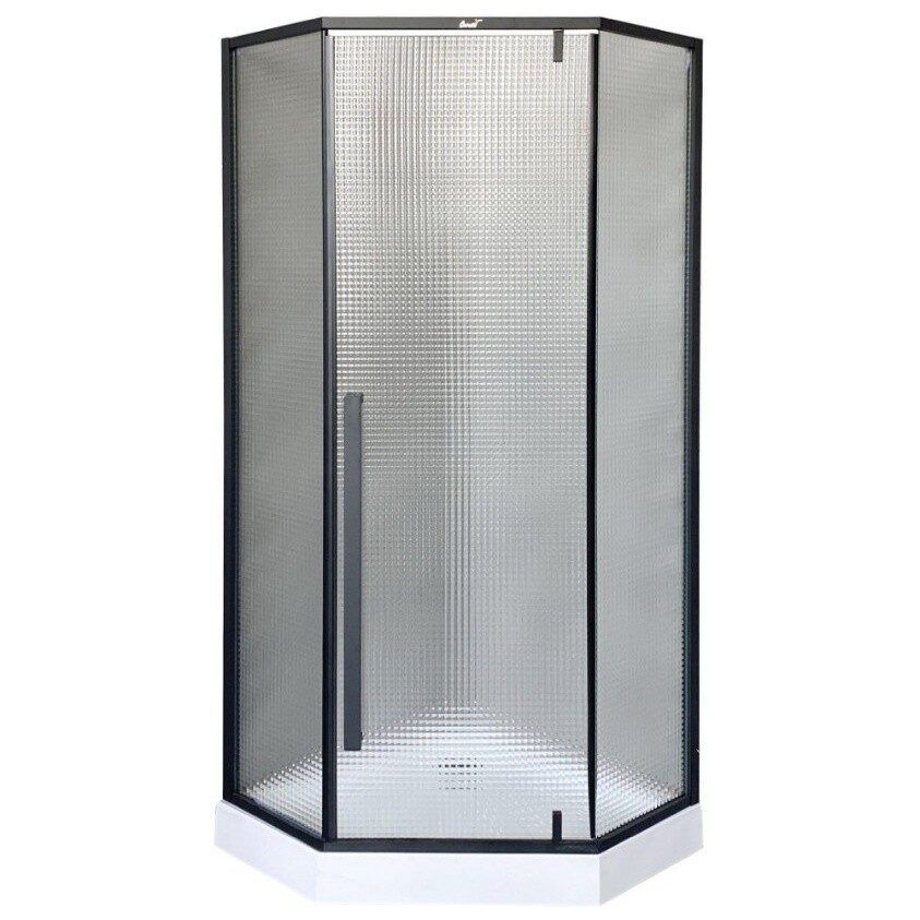 Душевой уголок пятиугольный 90x90 см черный матовый Cerutti SPA C3ABD - изображение 5