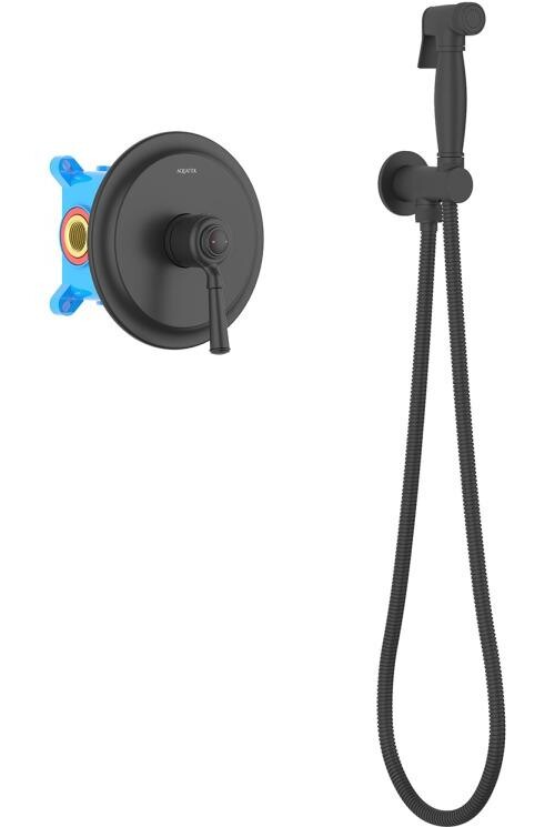 Гигиенический душ со смесителем черный Aquatek &quot;Классик&quot; AQ1519MB