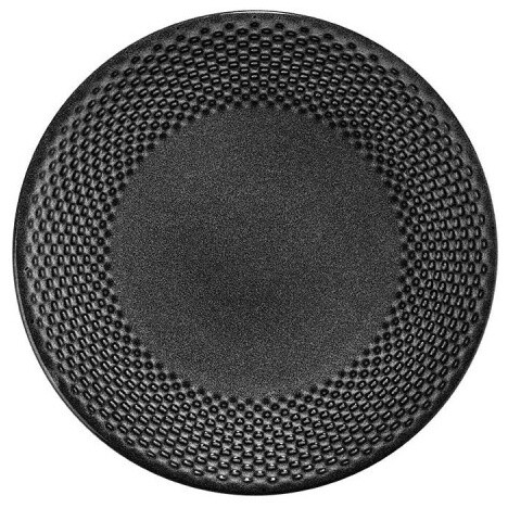 Тарелка плоская фарфоровая круглая 17 см черная Panio