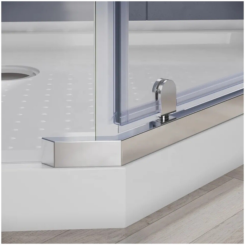 Душевой уголок пятиугольный с низким поддоном 90х90 см хром Parly ZPE911T - изображение 8