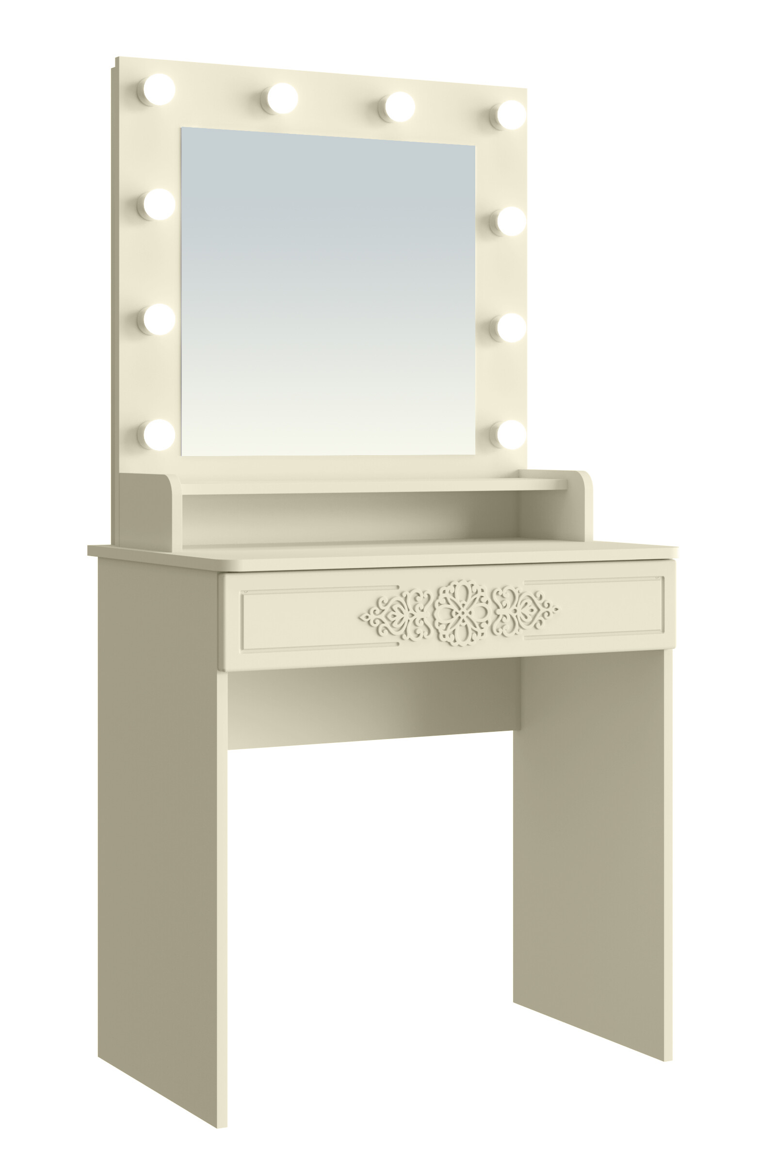 Туалетный столик с зеркалом ваниль &quot;Ассоль Лайт ТСН-4&quot;