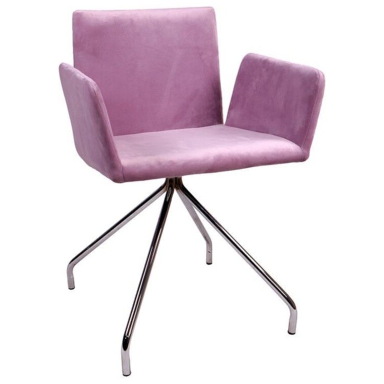 Кресло с подлокотниками розовое 108270