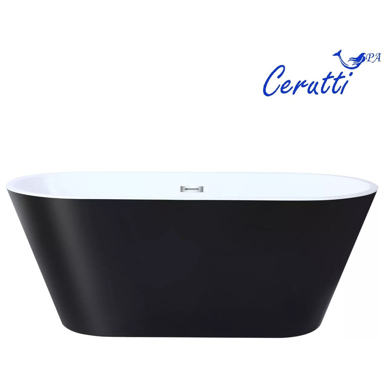 Ванна акриловая отдельностоящая черная матовая Ceruttispa Resia 170 II GMB CT10879 - изображение 4