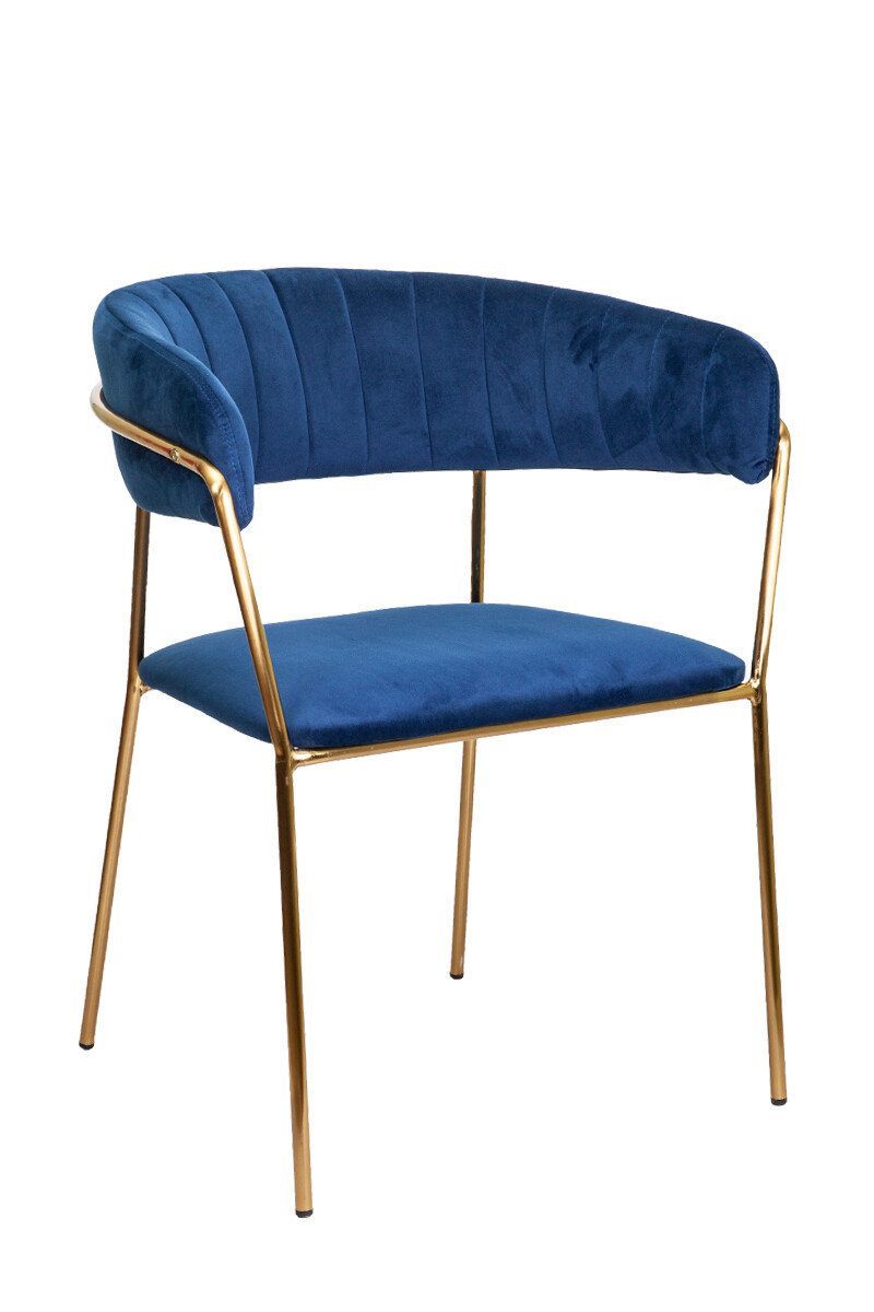 Обеденное кресло мягкое синее Geneva